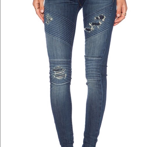 HUDSON | 'Brooklyn Moto Super Skinny' Jeans in Walk of Fame | Size 25 - Picture 6 of 15